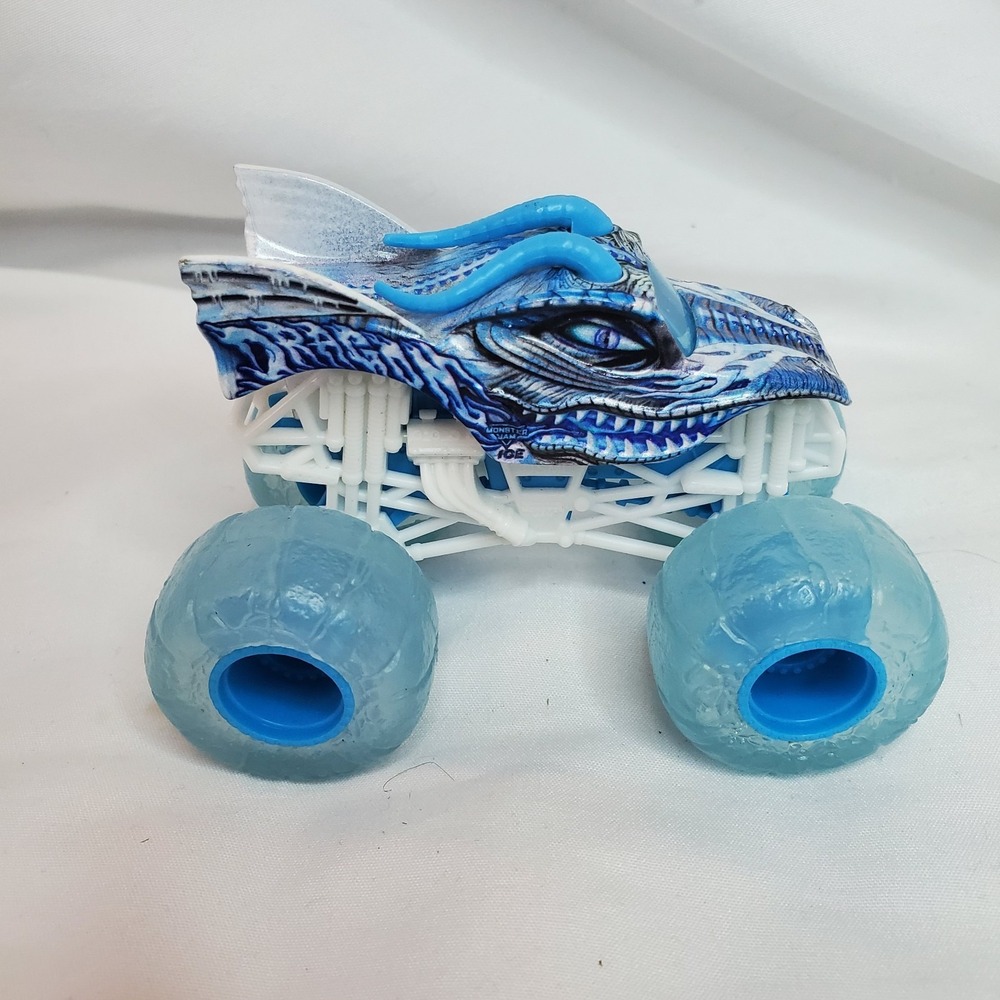 Spin Master 2024 Monster Jam Fire and Ice Dragon Blue 1:64 Diecast Truck